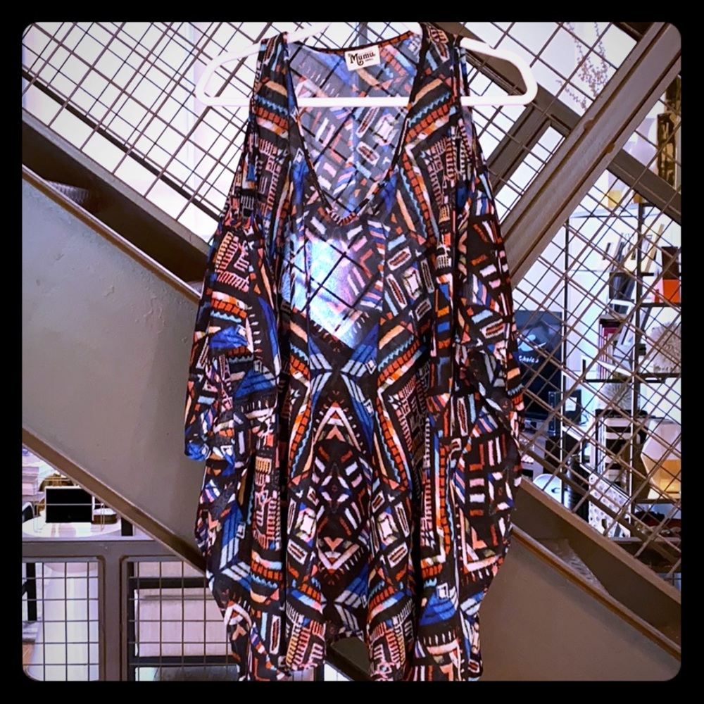 Show Me Your Mumu open shoulder tunic